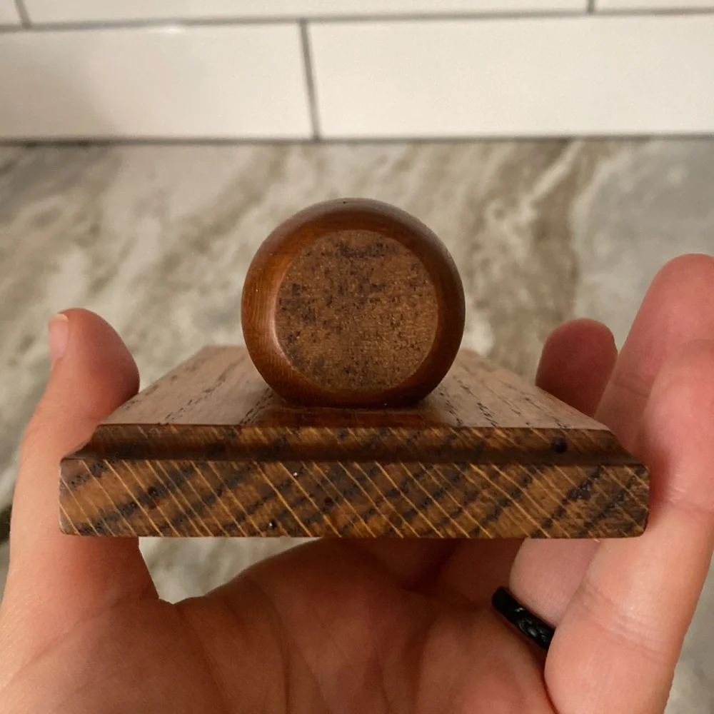 Vintage MCM wood wall candle holder sconce. Mini. Cottagecore, farmhouse rustic